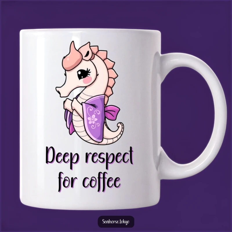 Funny Graceful Seahorse Kimono Mug - Elegant & Humorous Gift
