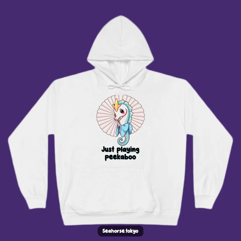 Cozy Seahorse Fan Hoodie - Warm & Funny Marine Peek-a-Boo Apparel