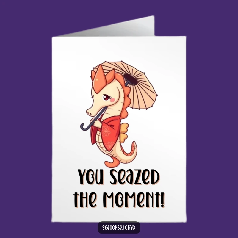 Free Printable Seahorse Congratulations Card - Elegant & Funny Downloadable Gift Idea