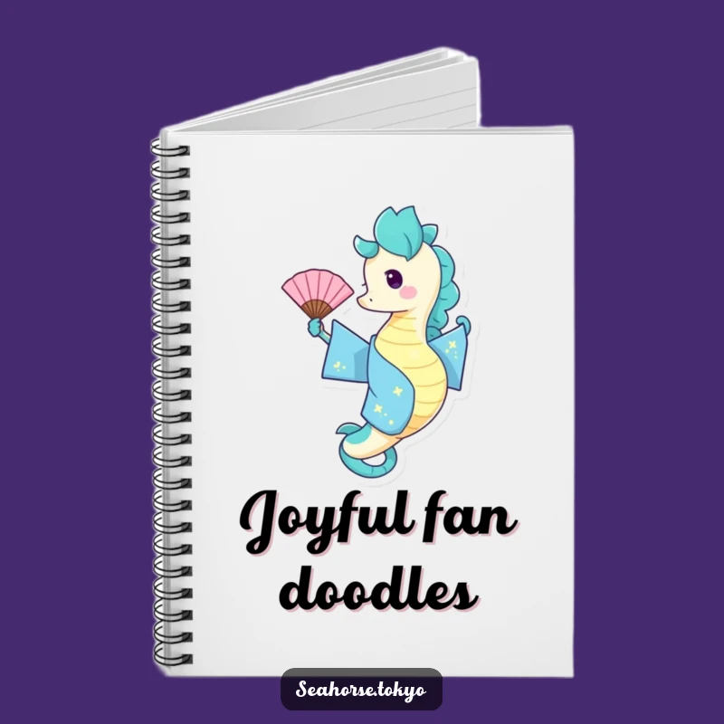 Funny Blue Kimono Seahorse Notebook: Write Happy Thoughts