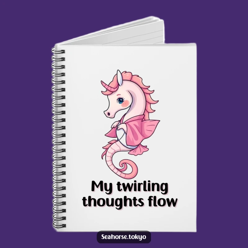 Funny Pink Kimono Seahorse Notebook: Jot Down Your Elegant Ideas