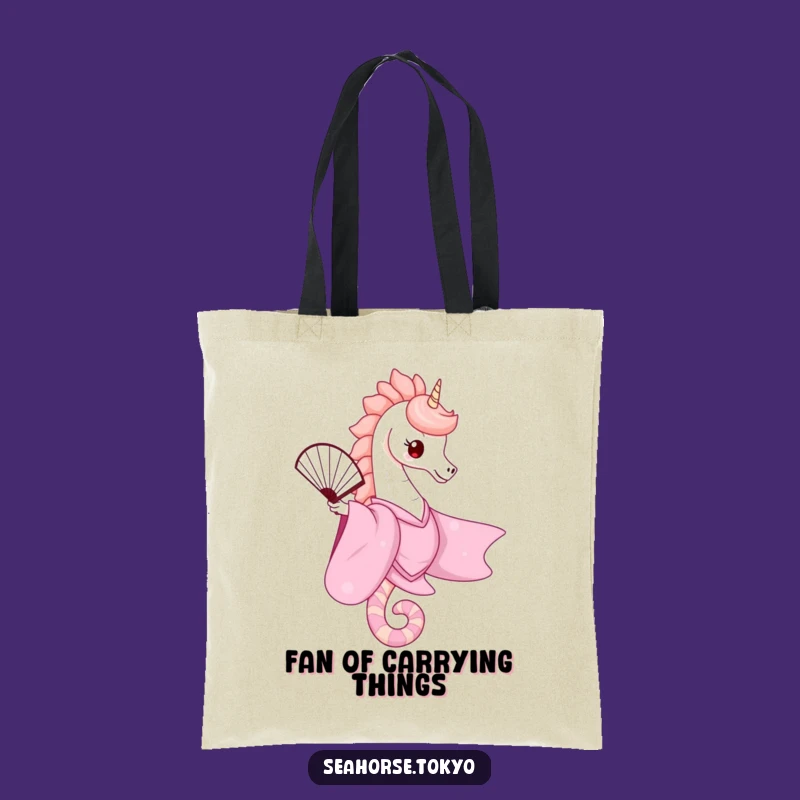 Chic Seahorse Kimono Tote Bag - Stylish & Cute Marine Accessory