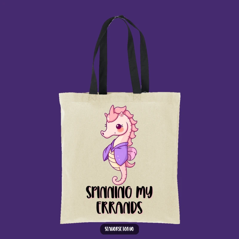 Funny Seahorse Kimono Tote, a Fun Bag Spinning with Style